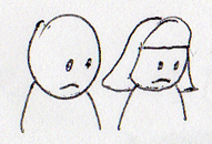 we are looking at a thing that makes us unsure if we should be happy or sad, but we are leaning towards sad or at least concerned that sadness will be the likely result of the thing we see.